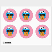 Sticker Rond Visage de Biscuit (Feuille)
