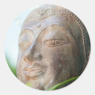 Sticker Rond Visage de Bouddha