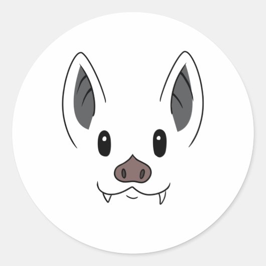 Sticker Rond Visage de chaume (Devant)