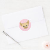 Sticker Rond Visage de Chihuahua (Enveloppe)