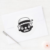 Sticker Rond Visage de clown triste (Enveloppe)