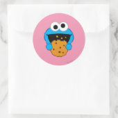 Sticker Rond Visage de cookie (Sac)