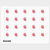 Sticker Rond Visage de Diable (Feuille)