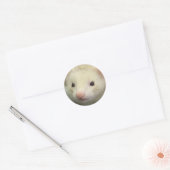 Sticker Rond Visage de furet (Enveloppe)