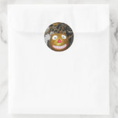 Sticker Rond Visage de grincement (Sac)