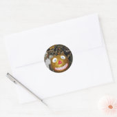Sticker Rond Visage de grincement (Enveloppe)