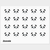 Sticker Rond visage de l'ours panda (Feuille)