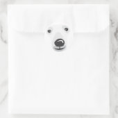 Sticker Rond Visage de l'ours polaire (Sac)