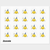 Sticker Rond Visage de magicien (Feuille)