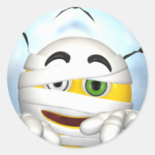 Sticker Rond visage de momie