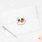 Sticker Rond Visage de neige (Enveloppe)