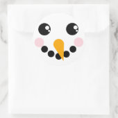 Sticker Rond Visage de neige (Sac)