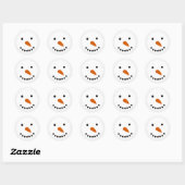 Sticker Rond Visage de neige (Feuille)