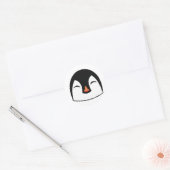 Sticker Rond Visage de pingouin (Enveloppe)