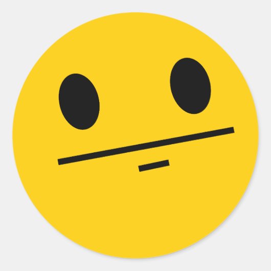 Sticker Rond Visage de poker (Devant)