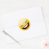 STICKER ROND VISAGE DE RIRE (Enveloppe)