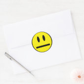 Sticker Rond Visage de sourire vide (Enveloppe)