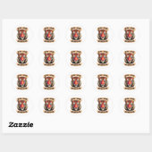 STICKER ROND VISAGE DE TIGRE (Feuille)