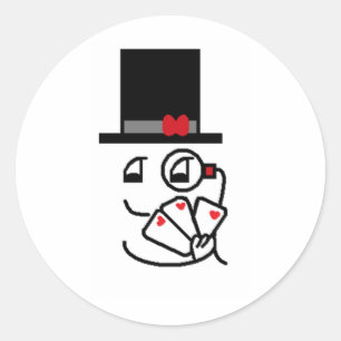 Sticker Rond Visage de tisonnier