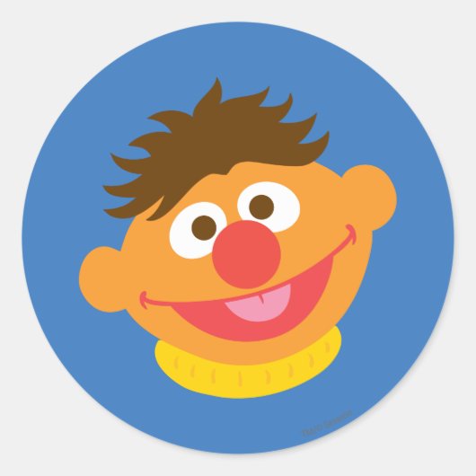 Sticker Rond Visage d'Ernie (Devant)
