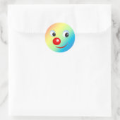 Sticker Rond Visage drôle (Sac)