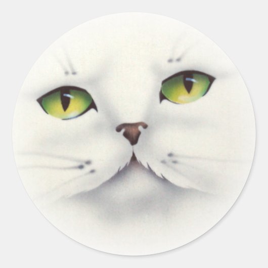 Sticker Rond visage du chat (Devant)