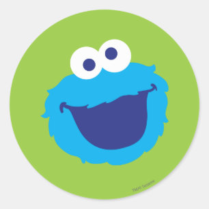 Sticker Rond Visage du monstre de cookies