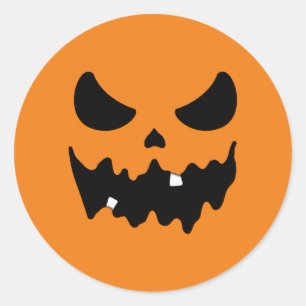 Sticker Rond Visage effrayant