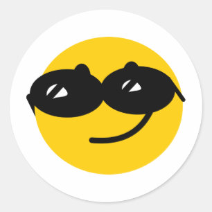 Sticker Rond Visage Flirty de lunettes de soleil