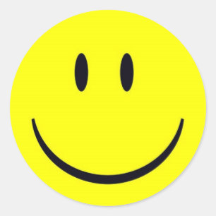 Sticker Rond Visage heureux
