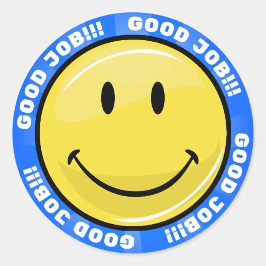 Sticker Rond Visage Jaune Classique (Devant)