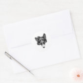 Sticker Rond visage loyal ombré (Enveloppe)
