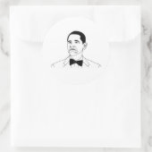 Sticker Rond Visage non mauvais Meme de rage de Barack Obama (Sac)