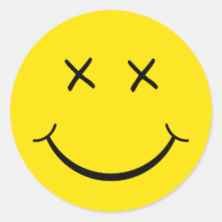 Sticker Rond Visage oculaire X