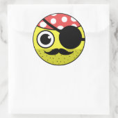 Sticker Rond Visage pirate (Sac)