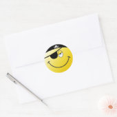 Sticker Rond Visage pirate (Enveloppe)