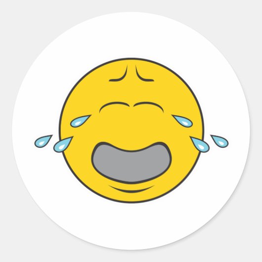Sticker Rond Visage pleurnicheur (Devant)