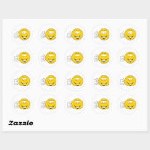 Sticker Rond Visage Pouce en l'air (Feuille)