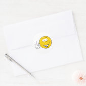 Sticker Rond Visage Pouce en l'air (Enveloppe)