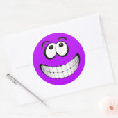 Sticker Rond Visage Purple Crazy (Enveloppe)