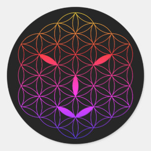 Sticker Rond Visage sacré - Arcturien 02, CF-Tr.