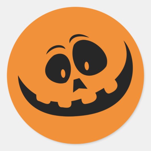 Sticker Rond Visage sculpté Goofy Halloween Design (Devant)