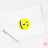 Sticker Rond Visage simple et heureux (Enveloppe)