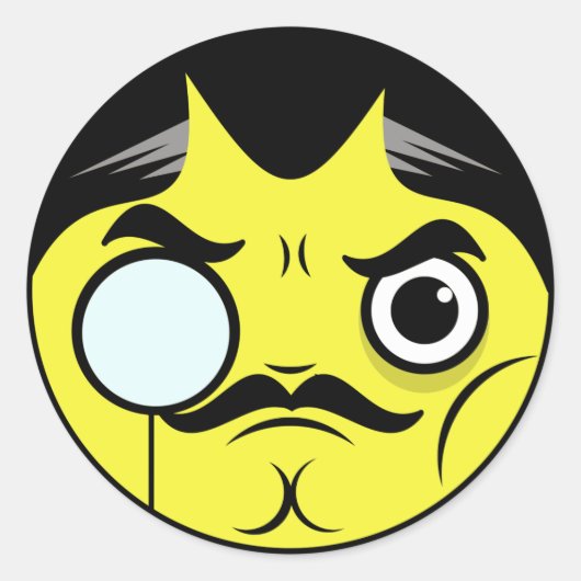 Sticker Rond Visage Snob (Devant)
