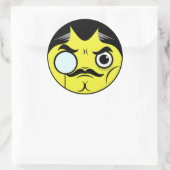 Sticker Rond Visage Snob (Sac)