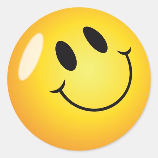 Sticker Rond Visage souriant (Devant)