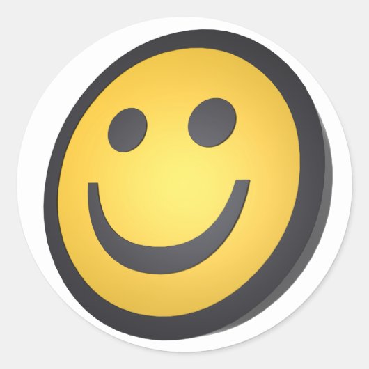 Sticker Rond Visage souriant (Devant)