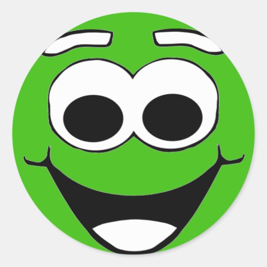 Sticker Rond Visage souriant (Devant)