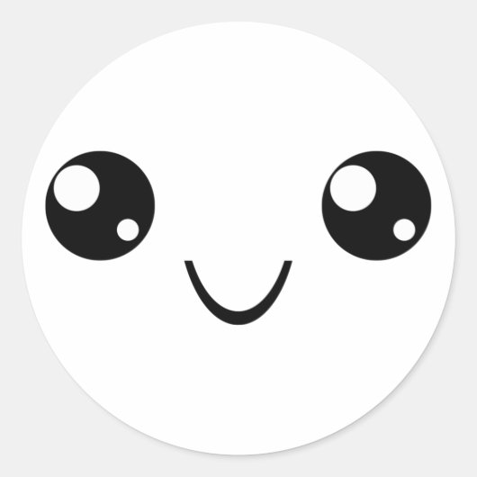 Sticker Rond Visage souriant (Devant)