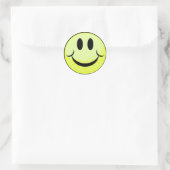 Sticker Rond visage souriant balle de golf (Sac)